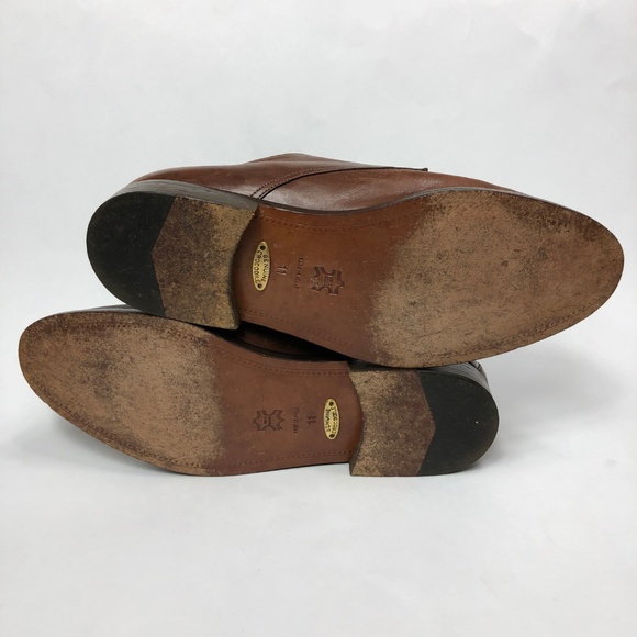 Belvedere Florence Men\'s Sz 11 Brown Leather Genuine Crocodile Monk Strap Loafer